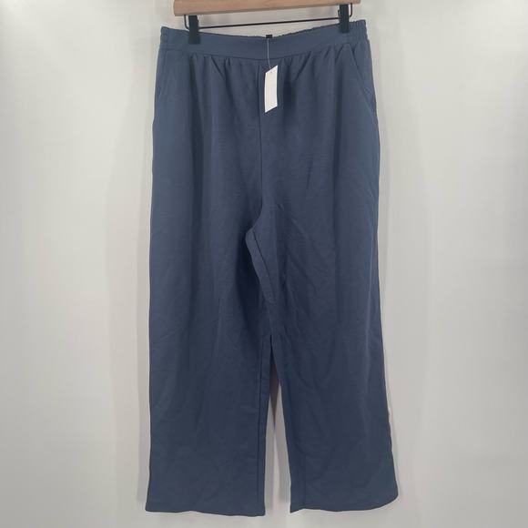 BOBEAU Pull On Pants Size Medium Indigo Blue Wide Leg NWT Rayon Nylon Blend Crop - Picture 13 of 13